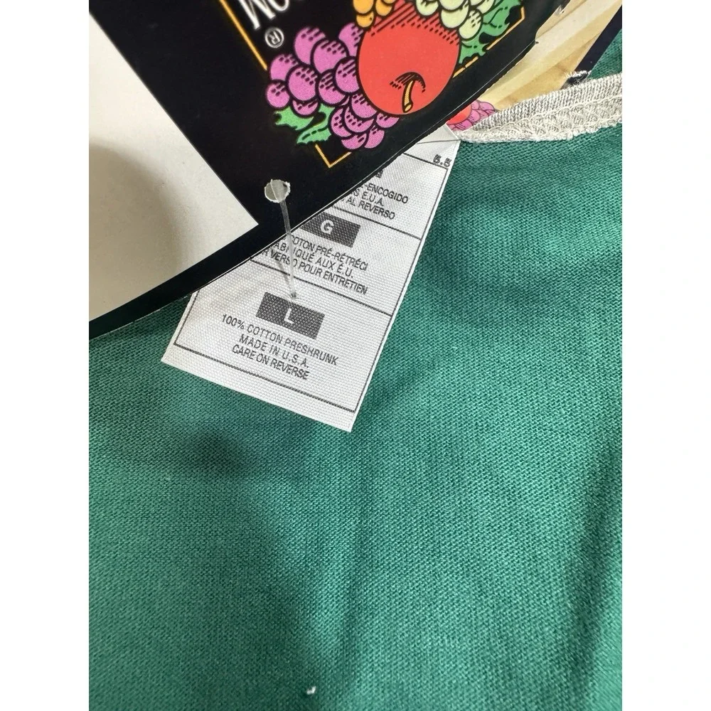 Vintage Fruit Of The Loom Blank Tank Top L Green Made In USA 90s NWT Lot Of 3